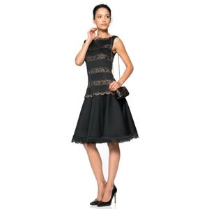 NWT Tadashi Shoji black tan dress